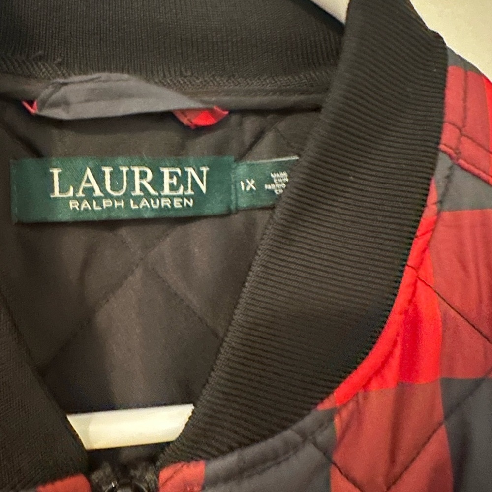 Lauren Ralph Lauren Women's Size 1X Red BlackPlaid Quilted Vest Plus Size - Picture 2 of 7